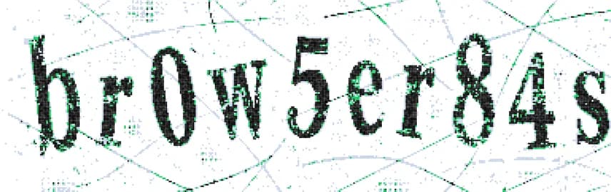 CAPTCHA challenge — the characters b r 0 w 5 e r 8 4 s